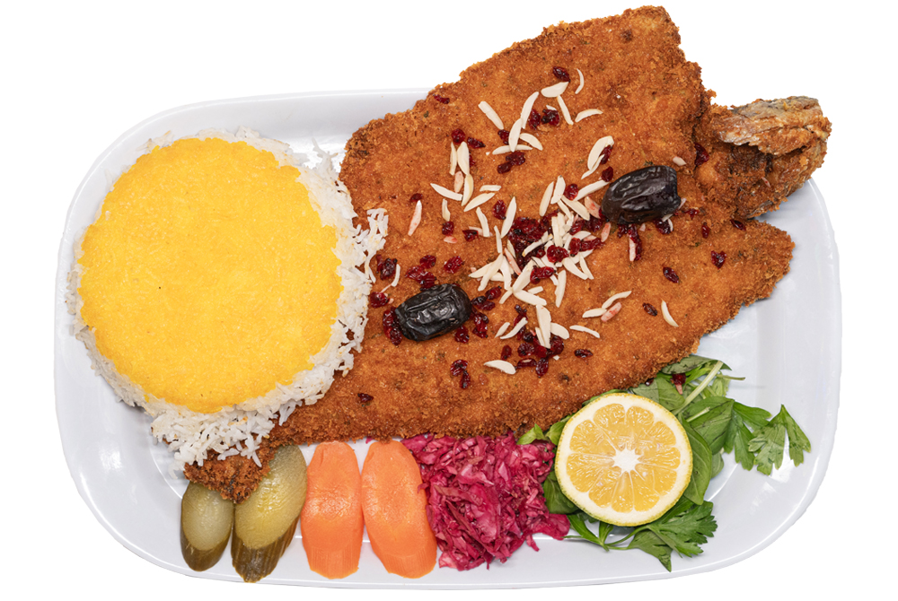 چلو ماهی قزل آلا سوخاری